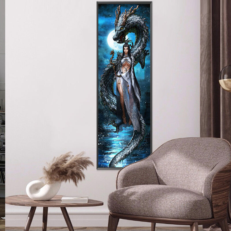 5D Diamond Painting Kit DIY Dragon and Goddess Full Round Drill Mosaic Arts