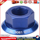 1pc Drum Hub Nuts M10 Fixed Gear MTB Road Folding Bike Screw Bolt (Blue) Newly