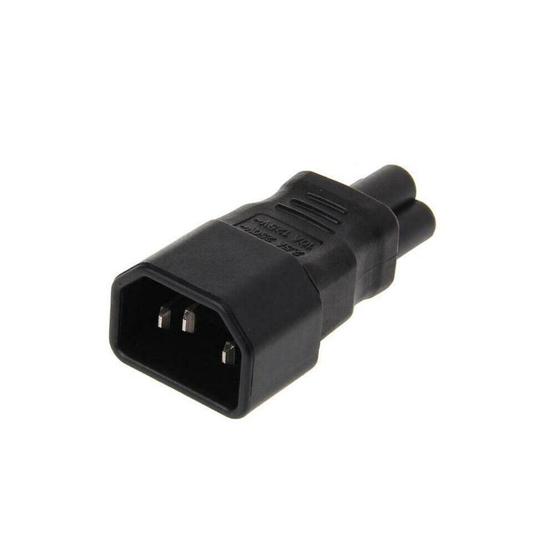 IEC 320 C14 3-Pin Male To C5 3-Pin Female Straight Power Plug Converter Adapter