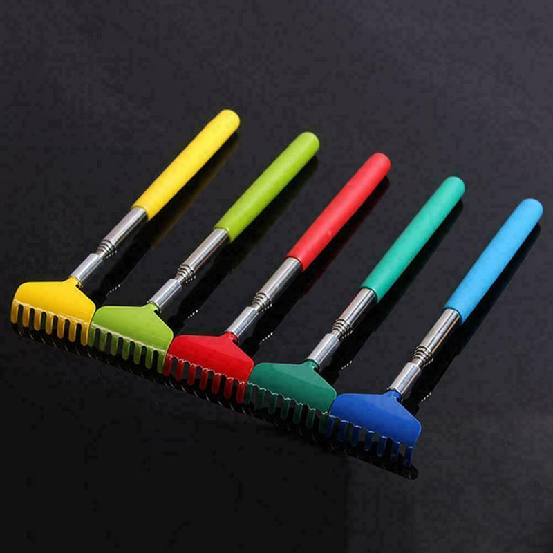 1x Steel Telescopic Scratcher Itch Back Massage Stick For Adjustable F1X8 Y4H4