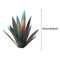 Rustic Sculpture, Metal Agave,  DIY Iron Art Statue Plant for Garden (Blue)