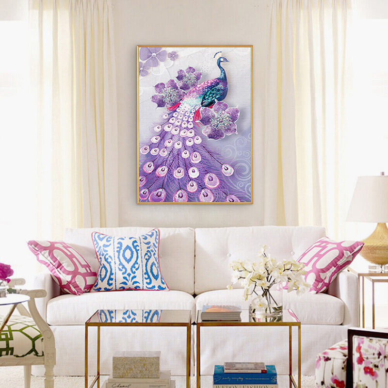 Peacock Part Drill Special-Shaped Diamond Painting DIY Mosaic Kit (R8524)