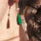 Drop-Shaped Party Jewelry Women Earrings Anime Peripheral Green Gem Earrings