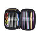 DIY Aluminum Crochet Hooks Sweater Knit Weave Sewing Needle Set Kit (Black)
