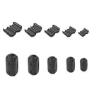 50pcs Clip-on Ferrite Ring Choke Noise Suppressor 3.5mm 5mm 7mm 9mm 13mm Newly
