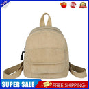 Women Mini Backpack Corduroy Girls Bookbags Retro Travel Rucksack (Khaki)