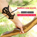 Recurve Bow Arrow Rubber Arm Guard Cam Bows Forearm Protective Gear (Black)