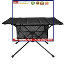 Outdoor Folding Table with Net Pocket Aluminum Alloy Desk for Picnic Barbec