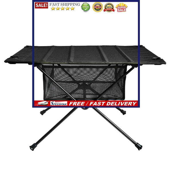Outdoor Folding Table with Net Pocket Aluminum Alloy Desk for Picnic Barbec