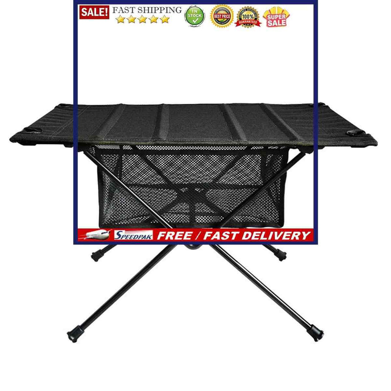 Outdoor Folding Table with Net Pocket Aluminum Alloy Desk for Picnic Barbec