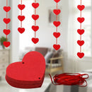 Room Layout Decorations Valentines Day Hanging String Red Hearts Garland