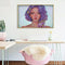 5D DIY Purple Hair Girl Special Shape Diamond Painting Rhinestone Picture