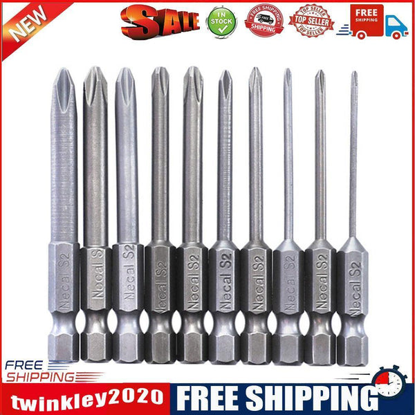 10pcs Screwdriver Bits Batch Heads 1/4 Handle Alloy Steel Combination Bit