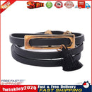 Multilayer Leather Wrap Bracelet Tassel Bangle Women Men Jewelry(Black) Newly