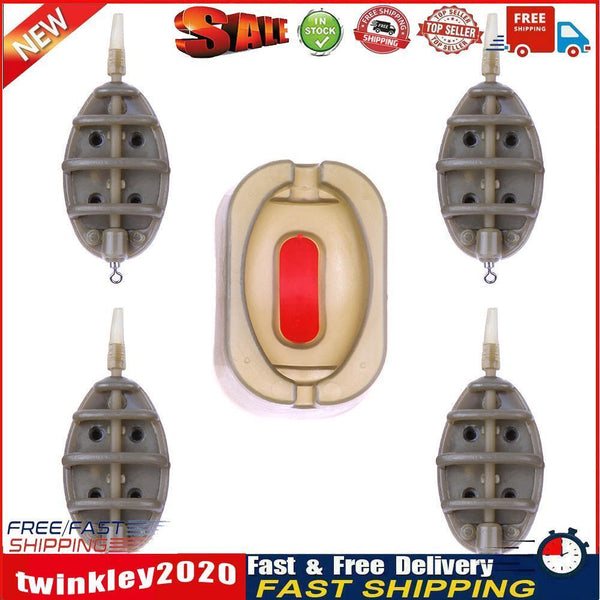 Inline Method Carp Fishing Feeder 4 Feeders Mould Set(15g/20g/25g/35g) Newly