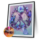 5D DIY diamond painting round diamond flowers and butterflies E6666 Newly