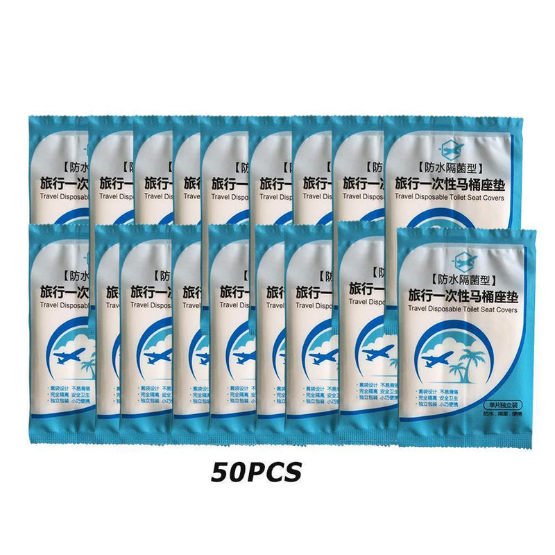 100pcs Disposable Toilet Seat Cover Safety Travel Bathroom Toilet Paper Pad