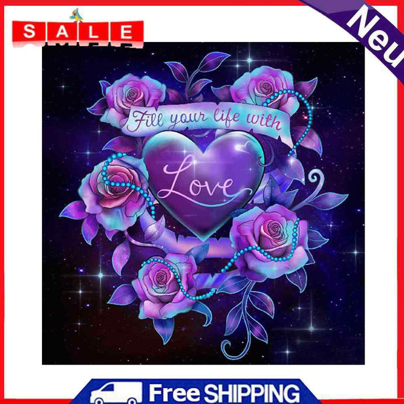 Full Drill Round Diamond Painting Art Abstract Love Mosaic Drawing Picture Kit