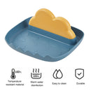Silicone Utensil Rest with Drip Pad Cloud Rack with Pot Lid Holder (Yellow)