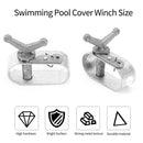 Swimming Pool Cover Cable Winch 100ft Aluminum Winch Winter Pool Cover (1) Newly