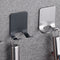Self-adhesive Stainless Steel Double Hooks Bathroom Shaver Holder Hanger