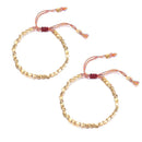 Jewelry Cotton Thread Copper Beads Lucky Rope Braided Bangles Bracelets