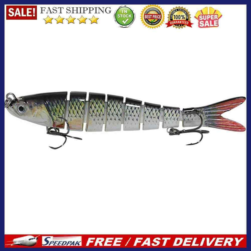 Wobblers Pike Fishing Lure 8 Sections Multi Jointed Lifelike Fishing Swimba