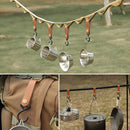 Outdoor PU Hooks Camping Clothes Triangle Storage Hanger Holder Hiking Supplies