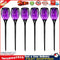 12 LED Flame Torch Light Solar Powered Garden Plug-In Decor Lamp (6pcs) Newly