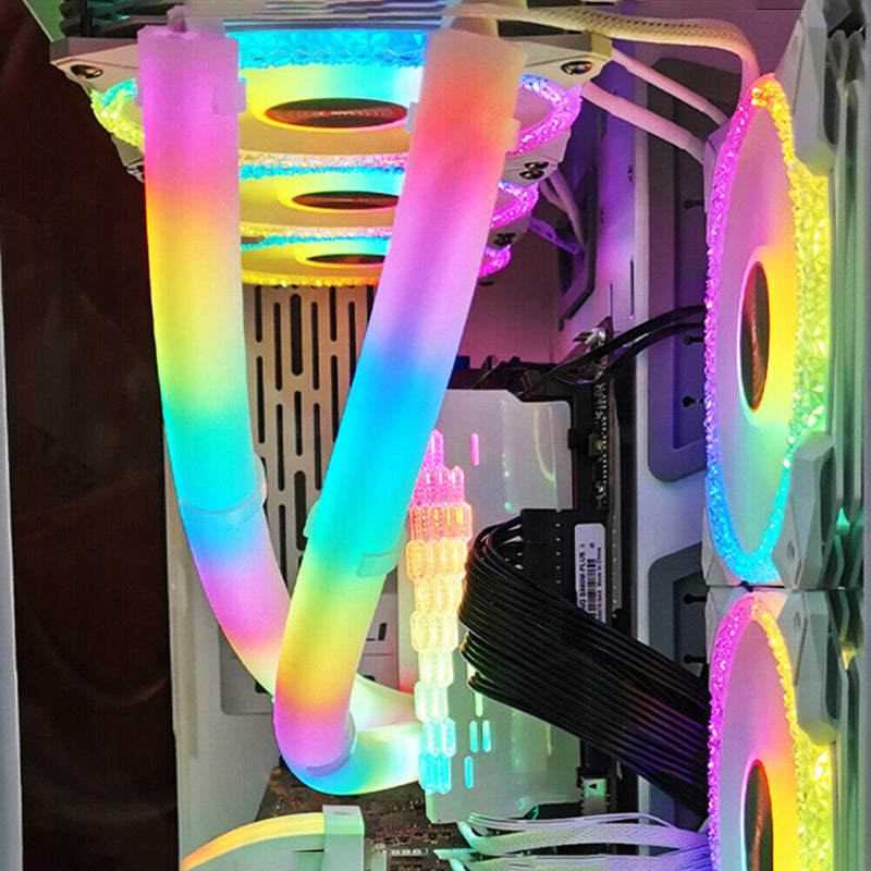 CoolMoon 2pcs Water Cooling Tube Aura Sync Water Cooled Tubes PC Decorative Case