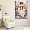 5D DIY Full Drill Diamond Painting Village Girl Cross Stitch Embroidery Kit