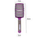 Scalp Massage Bristle Hair Comb Curly Straight Anti Static Hairbrush(Purple