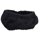 Women Crochet Turban Headband Ear Warmer Hair Band Knit Knitted Black Newly