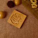 Wooden Cookie Mold Flower Shape Carved Press Stamp for Biscuit Cake (B) Newly