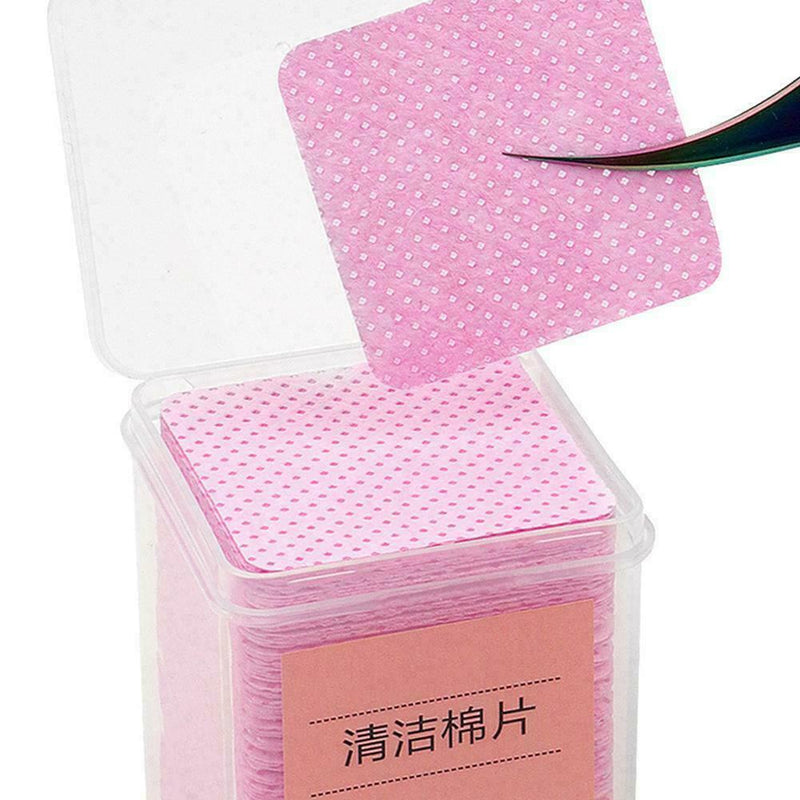 200pcs Paper Cotton Wipes Eyelash Glue Remover Wipe Cleaner Cotton Nails D6W6