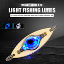 LED Fishing Lure Lamp Underwater Light Eye Shape Fluorescent Baits (Blue) Newly