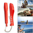 Fishing Tongs Gripper Portable Fishing Clip Grabber with Lanyard (Red) Newly