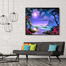 Painting By Numbers Kit DIY Bright Moon Hand Painted Canvas Oil Art Picture