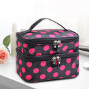 Double Layer Women Cosmetic Bag Zipper Organizer Portable Travel Makeup Sto
