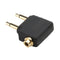 3.5mm Jack Audio Adapter for Airplane Travel Earphone Headphone (2pcs) Newly
