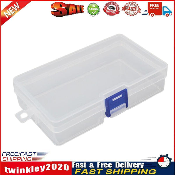 Small Transparent Plastic Storage Box Jewelry Parts Functional Boxes (Blue Newly