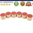 Practical 6 in 1 Round Wooden Rubber Retro Floral Pattern Stamps