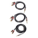 3.5mm Jack to 2 RCA AUX Audio Cable 1/8 Male to 2RCA Male Splitter (1m)