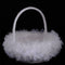 Flower Girl Baskets The Fabric Lace Decoration Cute Flower Handle Basket Q9J4