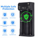 Essager 2 Slot Rechargeable Battery Charger for 18650 Lithium Ni-MH (i2) Newly