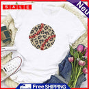 Independence Day Leopard Baseball Tea T-Shirt (White S)