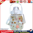 1300ml Drinking Water Bottle Big Belly Water Jug Cup Sports Bottle (White) Newly