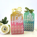 Metal cutting dies label frame set die scrapbook embossed craft photo card`