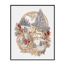 40x50cm Cross Stitch Partial Embroidery Kit Christmas Reindeer Decor Counted
