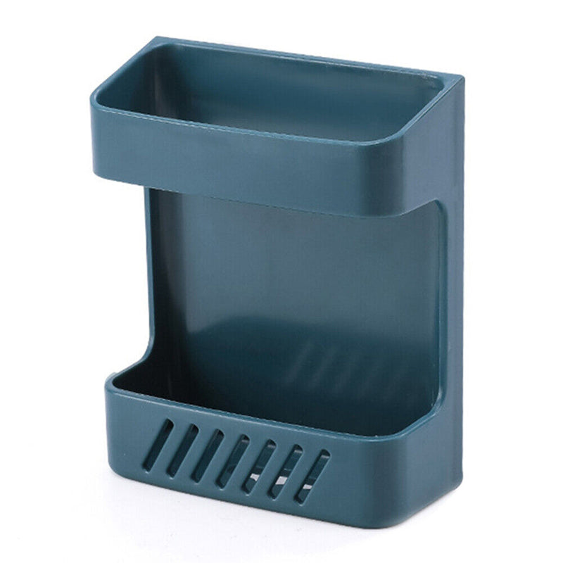 Wall Mounted Remote Control Storage Box Home Phone Holder Case Stand (Blue)